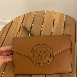 Michael Kors Tan Leather Wristlet